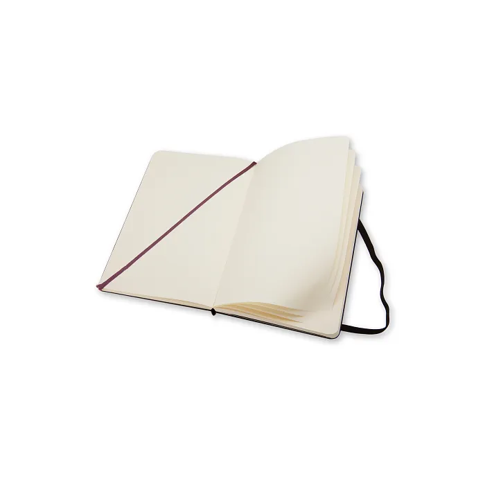 Libreta Clásica Grande Negra Hoja Blanca Pasta Dura