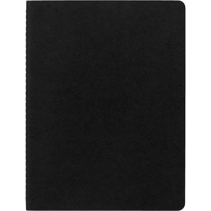 Set Cahier 3 Libretas Extra Grandes Negras Hoja Blanca Pasta Suave