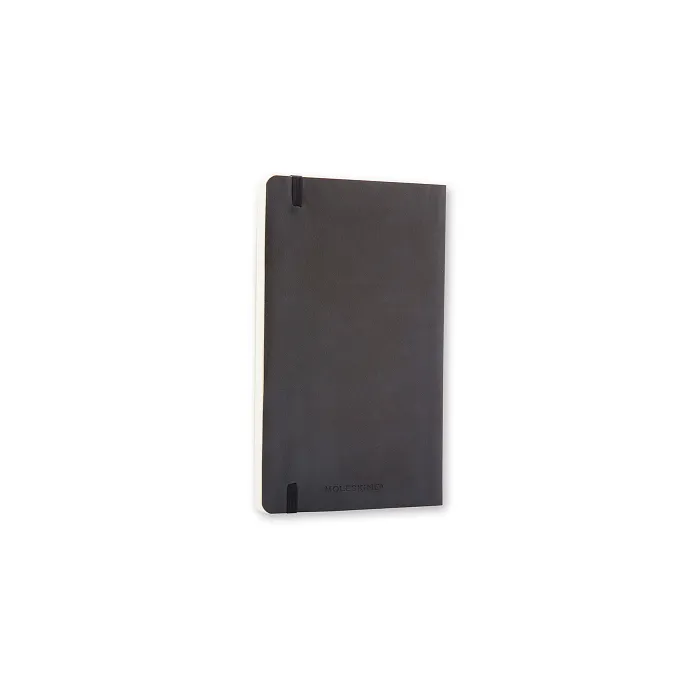 Libreta Clásica De Bolsillo Negra Hoja Blanca Pasta Suave — 4a Forros