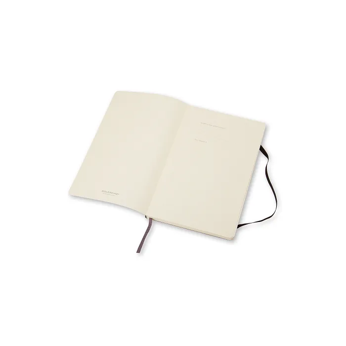 Libreta Clásica De Bolsillo Negra Hoja Blanca Pasta Suave — Interior 2