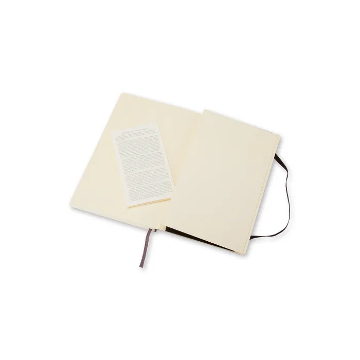 Libreta Clásica De Bolsillo Negra Hoja Blanca Pasta Suave — Interior 3