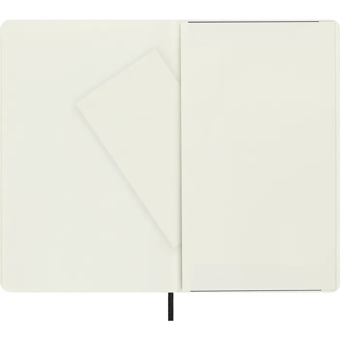 Libreta Clásica Grande Negra Hoja Blanca Pasta Suave — Interior 2