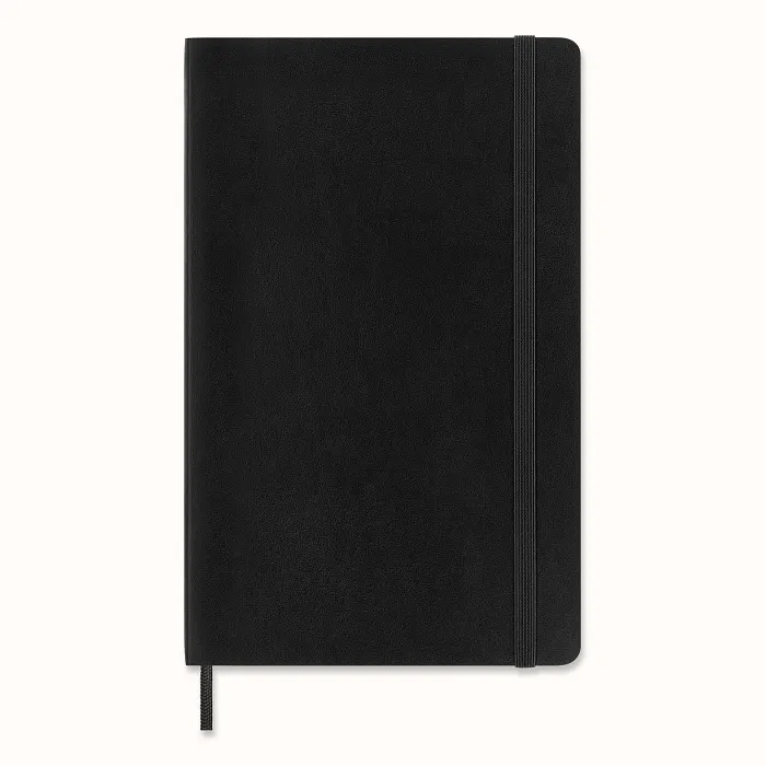 Libreta Clásica Grande Negra Hoja Blanca Pasta Suave