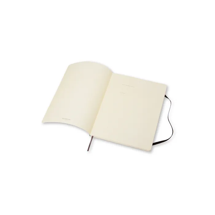 Libreta clásica extra grande negra hoja blanca pasta suave — Interior 3