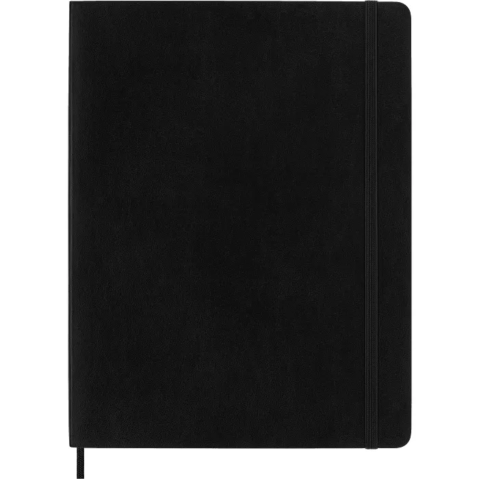 Libreta Clásica Extra Grande Negra Hoja Blanca Pasta Suave